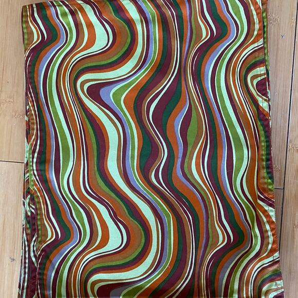 Crate & Barrel Waves Placemats Green Mod design Boho‎ set of 6 100%Cotton groovy - Picture 2 of 5